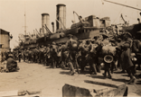 The 7th Battalion embarking at Alexandria, April 1918, bound for the Western Front